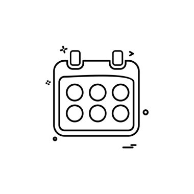 Takvim simgesi tasarım vektörü