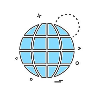 Küre simge tasarlamak vektör