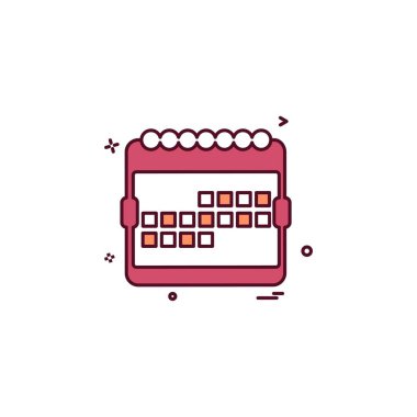 Takvim simge tasarlamak vektör 