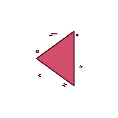 Sol ok simgesi tasarım vektörü