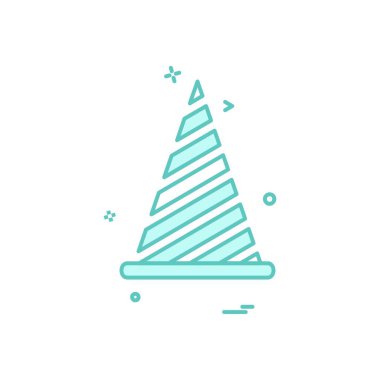 Koni simgesi tasarım, vektör çizim