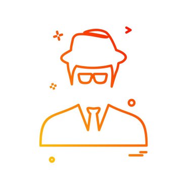 Avatar erkek simge tasarım vektörü