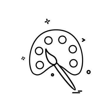 Boya düz simge vektör çizim 