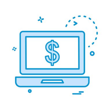 Dizüstü simge tasarlamak vektör 