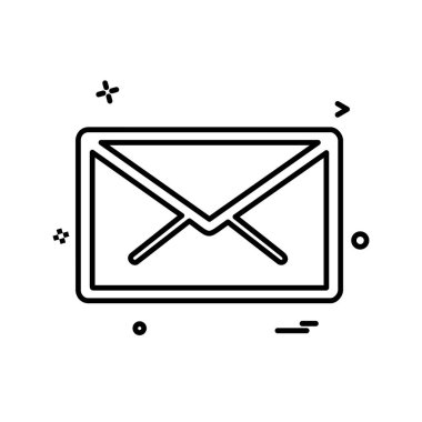 E-posta simgesi tasarım, renkli vektör çizim