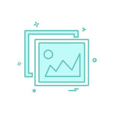 Resim simge tasarlamak vektör 