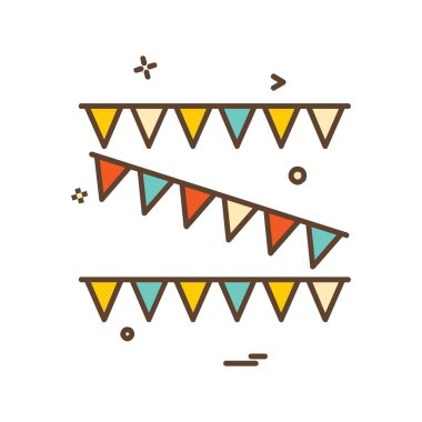 Doğum günü simgesi tasarım vektörü 