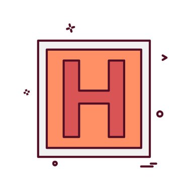 Hastane simge tasarlamak vektör