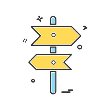 Yön Panosu simgesi tasarım, renkli vektör çizim