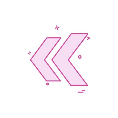 Sol ok simgesi tasarım vektörü