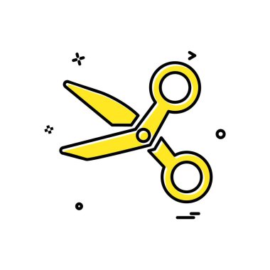 Makas simge tasarlamak vektör