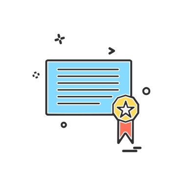 Sertifika simge tasarlamak vektör