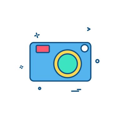 Kamera simgesi tasarım vektörü