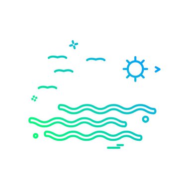 Yüzme simgesi tasarım vektörü