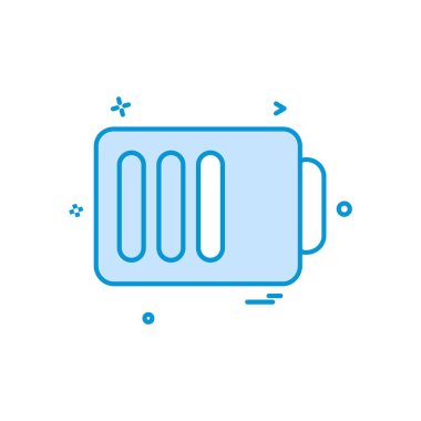 Batarya simgesi tasarım vektörü