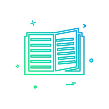 kitap simgesi tasarımı vektör çizimi