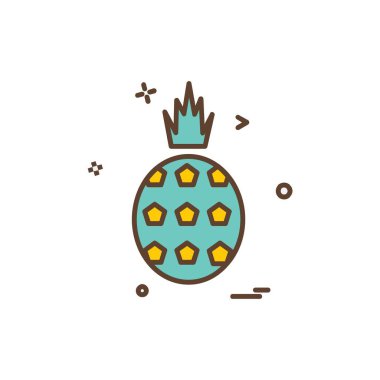 Ananas simgesi tasarım vektörü