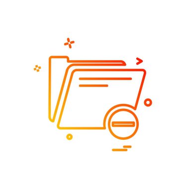 Klasör simgesi tasarım vektör illustr