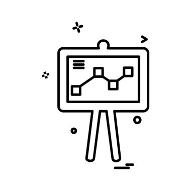 İş grafiği düz simge vektör çizim 