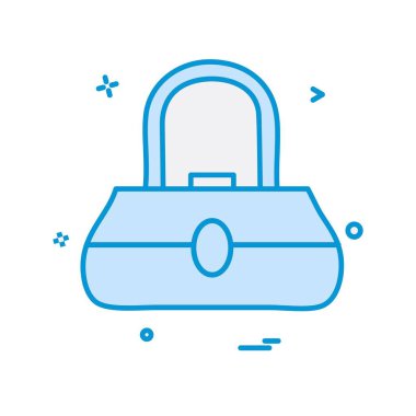 Bayanlar çanta ikon tasarım vektörü