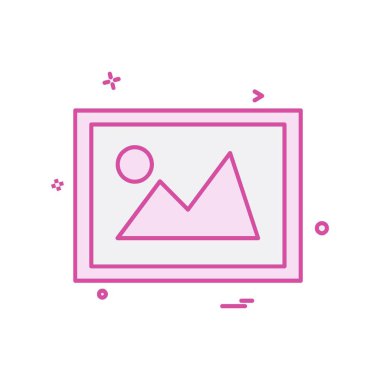 Görüntü simgesi tasarım, renkli vektör çizim