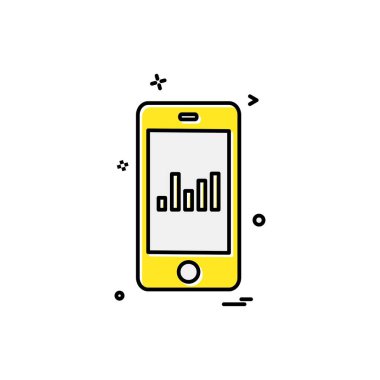 Mobil simge tasarım vektörü 