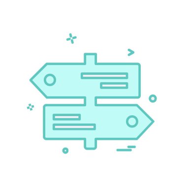 Yön Panosu simgesi tasarım, renkli vektör çizim