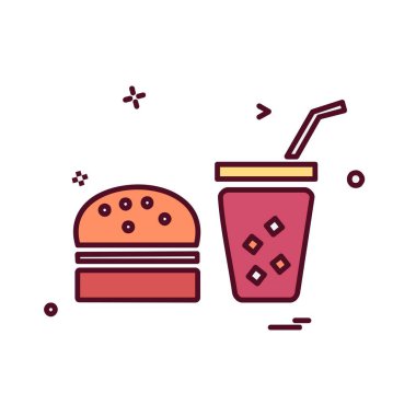 Gıda simgesi tasarım vektörü