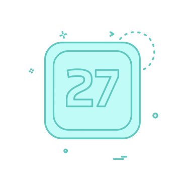 27 tarihi takvim simge tasarlamak vektör