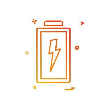 Batarya simgesi tasarım vektörü