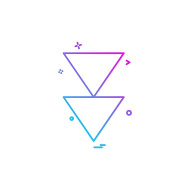 Aşağı ok simgesi tasarım vektörü