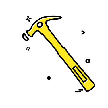 Donanım aracı simgesi tasarım, renkli vektör çizim 