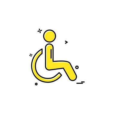 Özürlü simge tasarım vektörü
