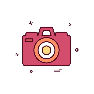 Kamera simgesi tasarım vektörü