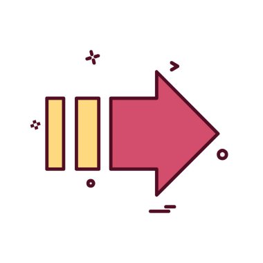 Sağ ok simge tasarlamak vektör