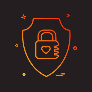 Kalkan simgesi tasarım, renkli vektör çizim