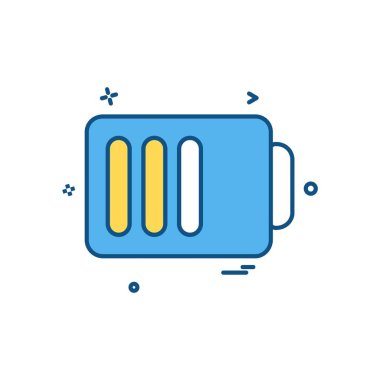 Batarya simgesi tasarım vektörü