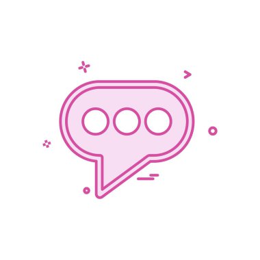 Sohbet simgesi tasarım vektörü