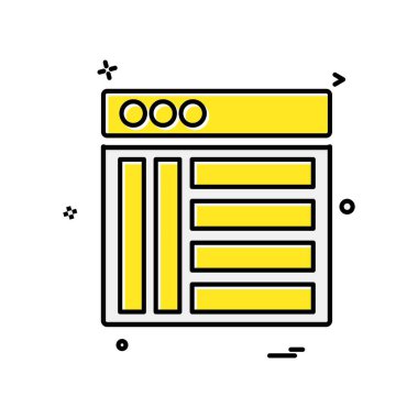 Web düzen simge tasarlamak vektör