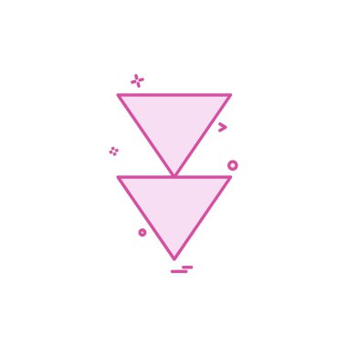 Aşağı ok simgesi tasarım vektörü