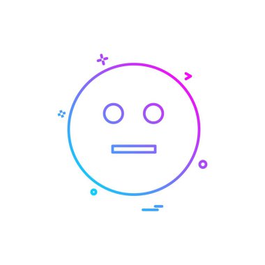 Emoji simgesi tasarım, renkli vektör çizim