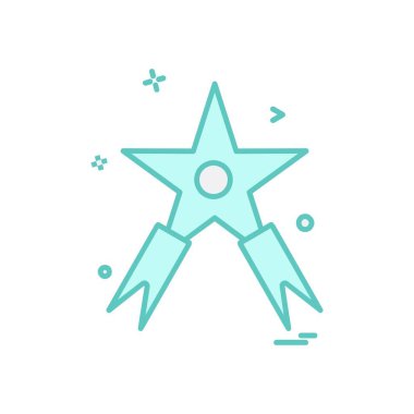 Beyaz arka plan üzerinde yıldız daire basit simgesi