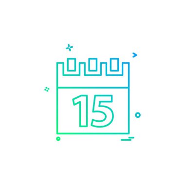 Takvim simgesi tasarım vektörü