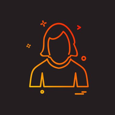 Avatar simge tasarım vektörü