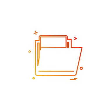 Klasör simge tasarlamak vektör