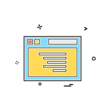 Web yerleşim simgesi tasarım vektörü