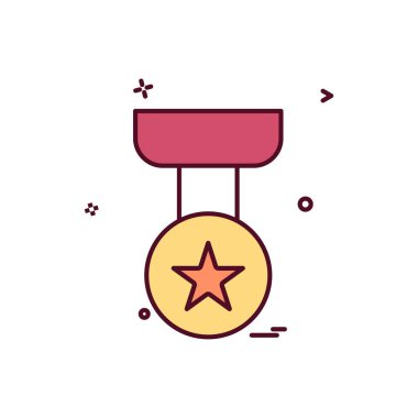 madalya zafer simge vektör tasarımı