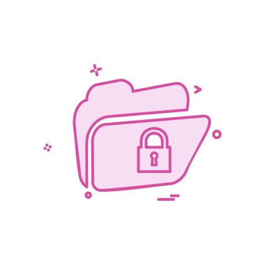 Klasör simgesi tasarım vektör illustr