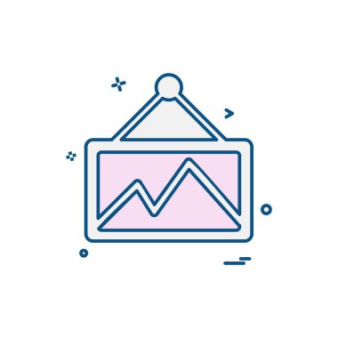 Mobilya simgesi tasarım, renkli vektör çizim