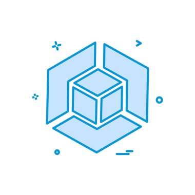 küp simge tasarlamak vektör